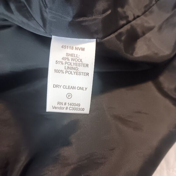 Vtg Chadwicks of Boston 14P Tartan Plaid Wool Blend Pencil Skirt Navy Green Midi - Picture 11 of 11